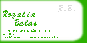 rozalia balas business card